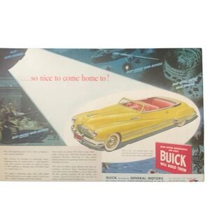Vintage 1945 Buick Nice to Come Home to Ad Advertisement